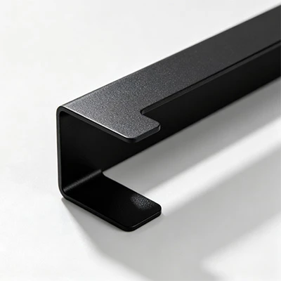 Supports en L enduits de poudre noire