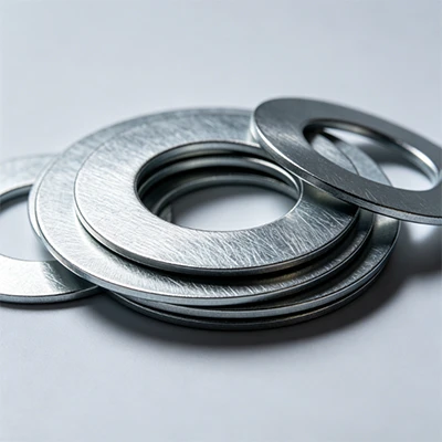 Grandes rondelles en aluminium